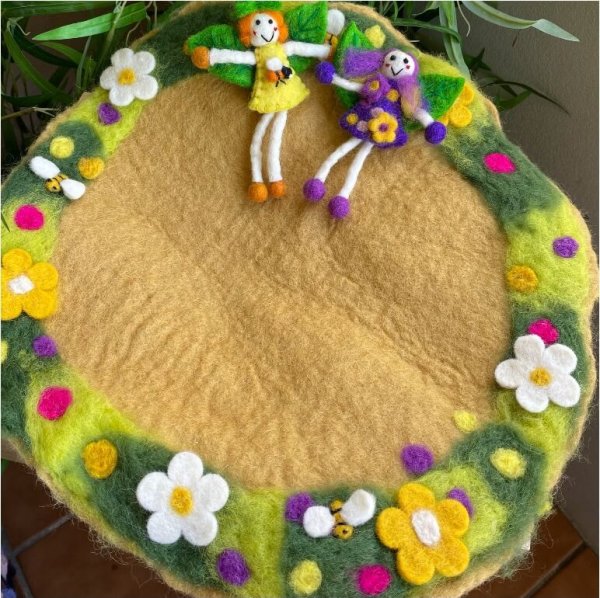spring playmat pictured with fairies