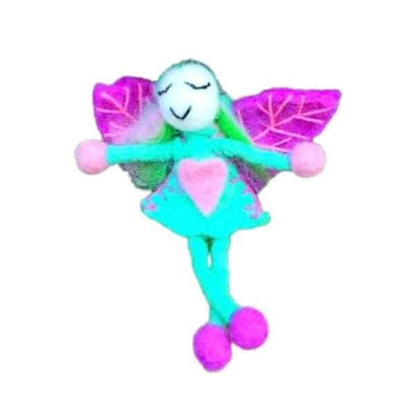 Miss Rainbow Shimmer Unicorn felt fairy