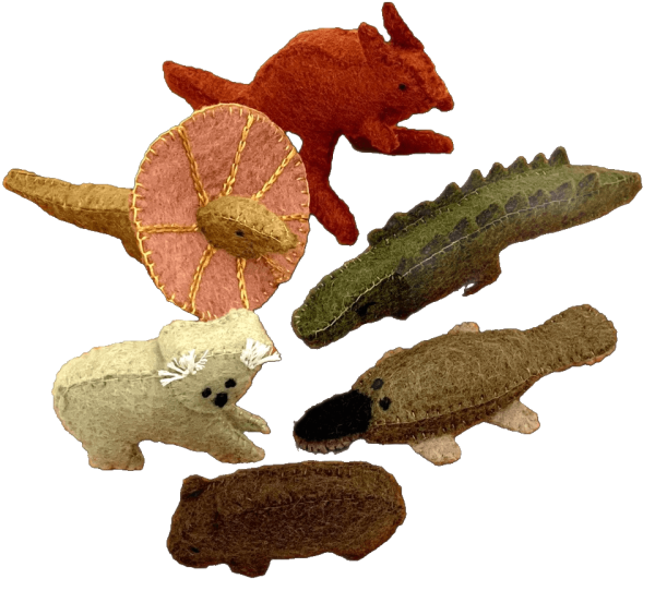 felt set of 6 aussie animals coa | Bambino Eco Toys Aussie_Animal_Set__coa