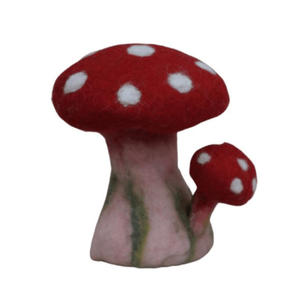 double mushroom toadstool felt