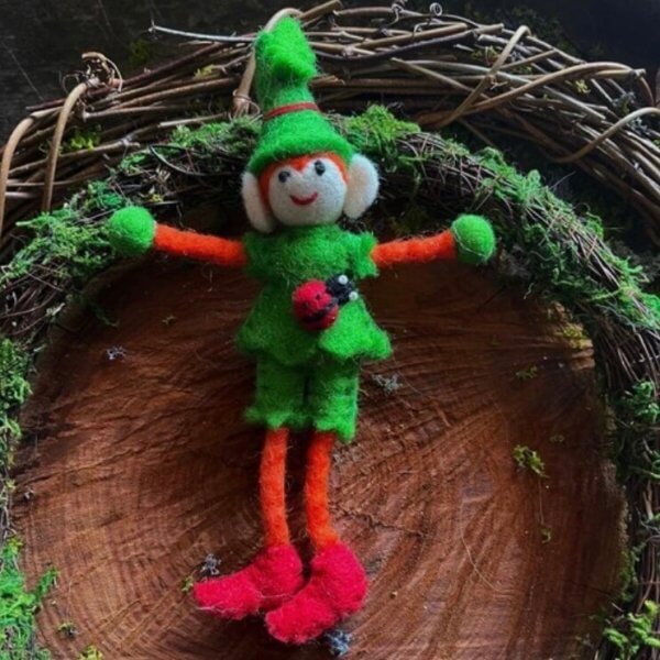 Wool toadstool elf felt