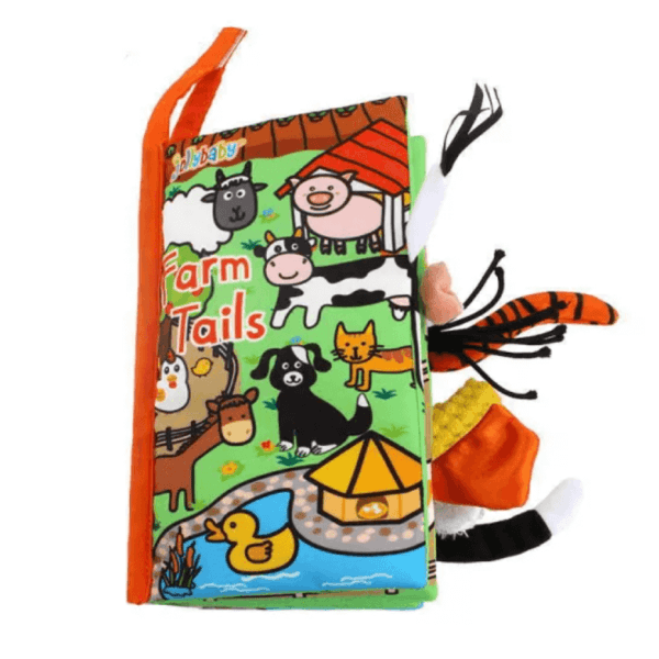 farm tails cover soft quiet book | Bambino Eco Toys farm tails cover soft quiet book