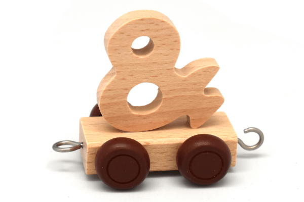 Ampersand train letter wooden | Bambino Eco Toys Ampersand train letter wooden