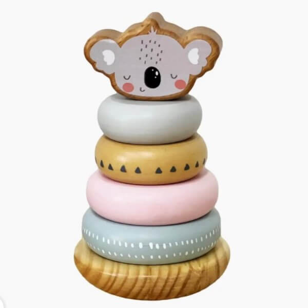 Koala stacking wooden toy