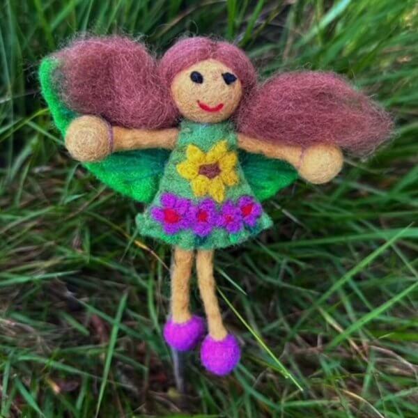 Sunflower small fairy wool felt