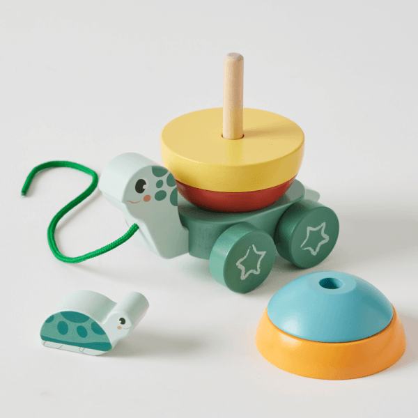 Pull along stacking turtle | Bambino Eco Toys Pull along stacking turtle