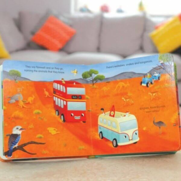 Indigo Jamm Bernie the bus in Australia book | Bambino Eco Toys Indigo Jamm Bernie the bus in Australia book