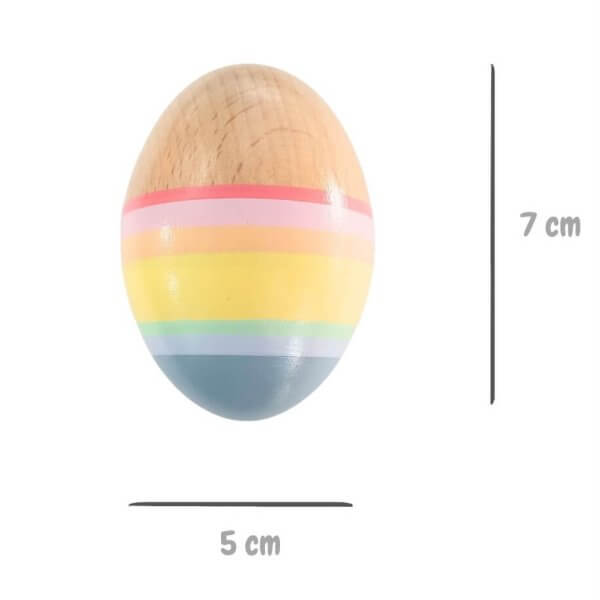 Rainbow wooden egg | Bambino Eco Toys Rainbow wooden egg