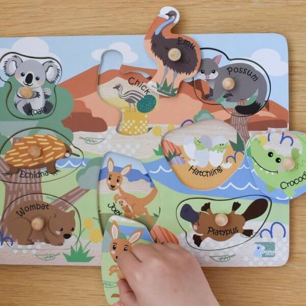 Aussie animal wooden puzzle | Bambino Eco Toys Aussie animal wooden puzzle