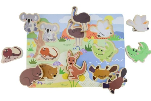 Aussie animal wooden puzzle | Bambino Eco Toys Aussie animal wooden puzzle