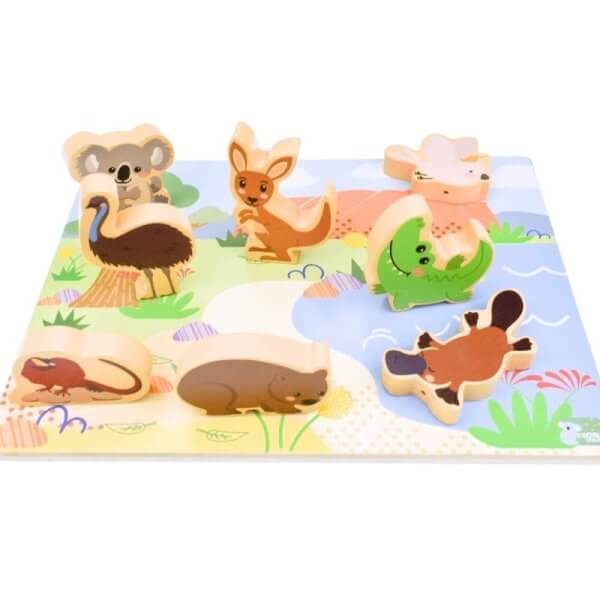 Aussie animal wooden puzzle | Bambino Eco Toys Aussie animal wooden puzzle