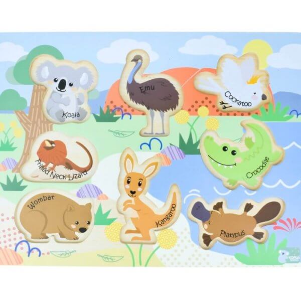 Aussie animal wooden puzzle | Bambino Eco Toys Aussie animal wooden puzzle