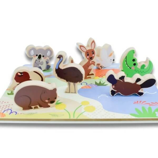 Aussie animal wooden puzzle
