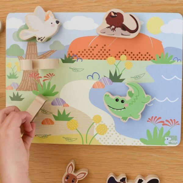 Aussie animal wooden puzzle | Bambino Eco Toys Aussie animal wooden puzzle