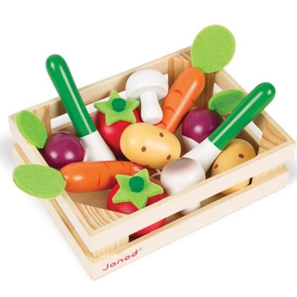 Janod wooden vegetables Crate | Bambino Eco Toys Janod wooden vegetables Crate