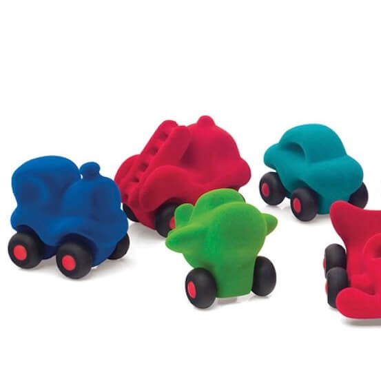 Mix of rubbabu Mini vehicles | Bambino Eco Toys Mix of rubbabu Mini vehicles