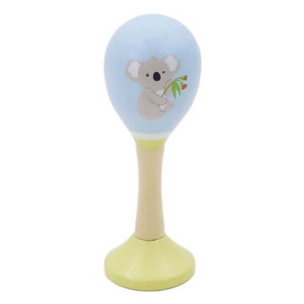 Koala and kangaroo wooden maraca | Bambino Eco Toys Koala and kangaroo wooden maraca