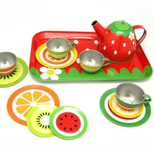 Fruit tin tea set | Bambino Eco Toys Fruit tin tea set