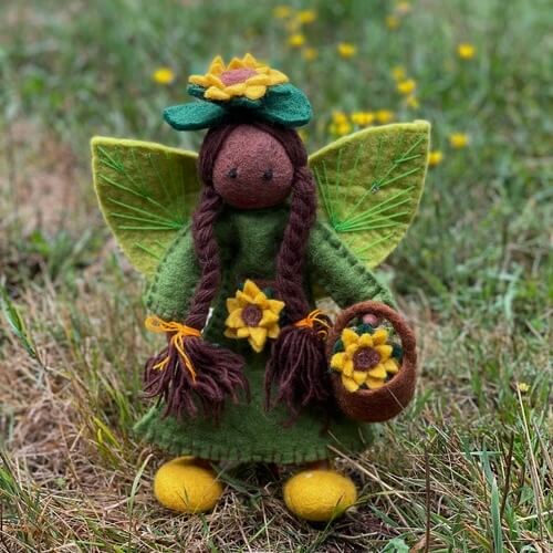 Goldie fairy of the forest felt