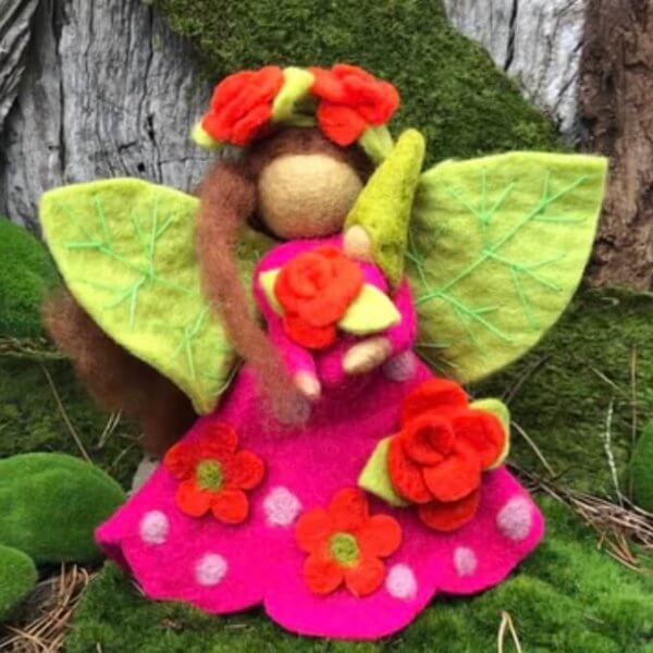 Rosie Fairymother felt doll