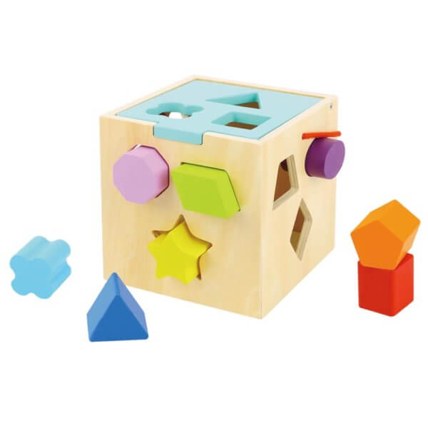 Classic toys wooden shape sorter cube | Bambino Eco Toys Classic toys wooden shape sorter cube