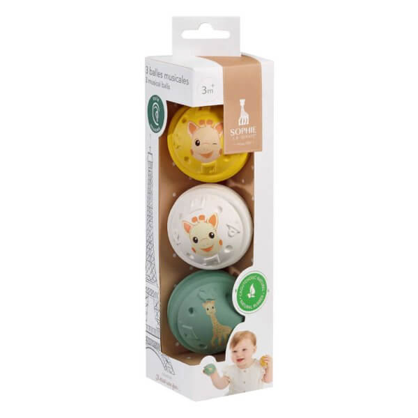 Vulli Original three musical ball sophie the Giraffe in Gift Box