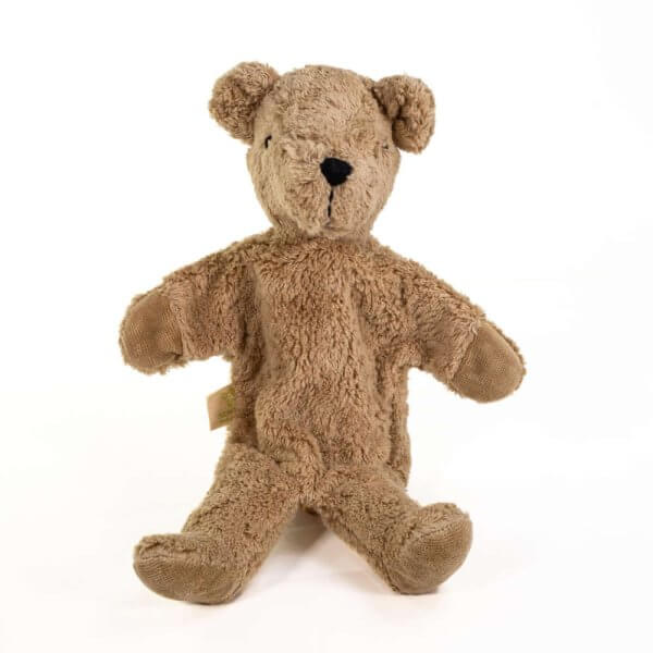 Senger natural organic beige bear hand puppet 33cm