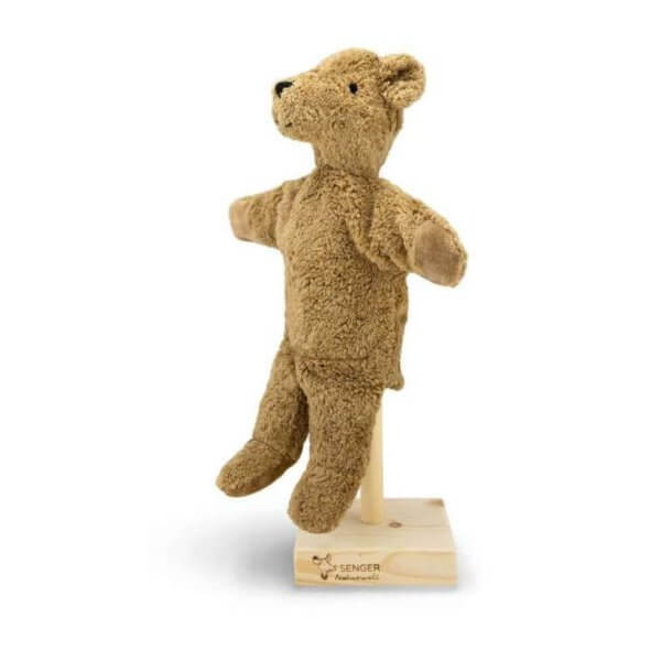 Senger natural organic beige bear hand puppet 33cm | Bambino Eco Toys Senger natural organic beige bear hand puppet 33cm