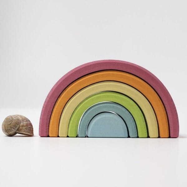 Grimms wooden rainbow medium size pastel grimm’s