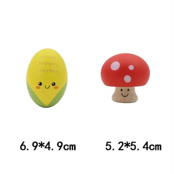 30c veggie wooden musical set | Bambino Eco Toys 30c veggie wooden musical set