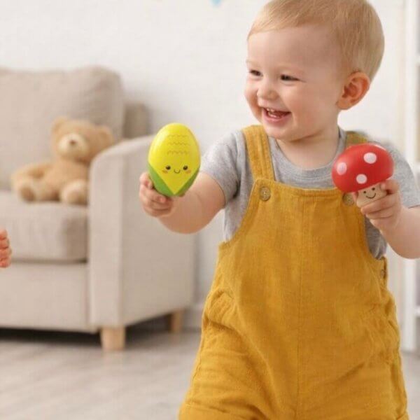 30c veggie wooden musical set | Bambino Eco Toys 30c veggie wooden musical set