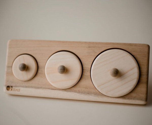 Qtoys three circle puzzle wooden | Bambino Eco Toys Qtoys three circle puzzle wooden