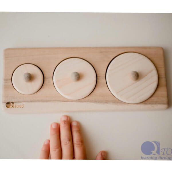 Qtoys three circle puzzle wooden