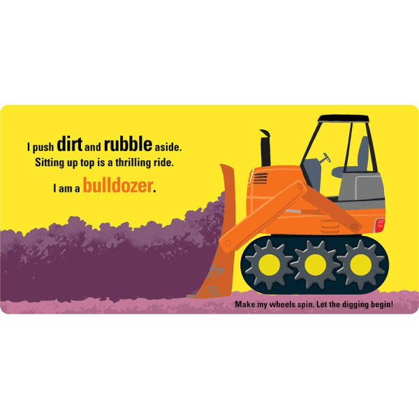 Busy diggers board book | Bambino Eco Toys Busy diggers board book