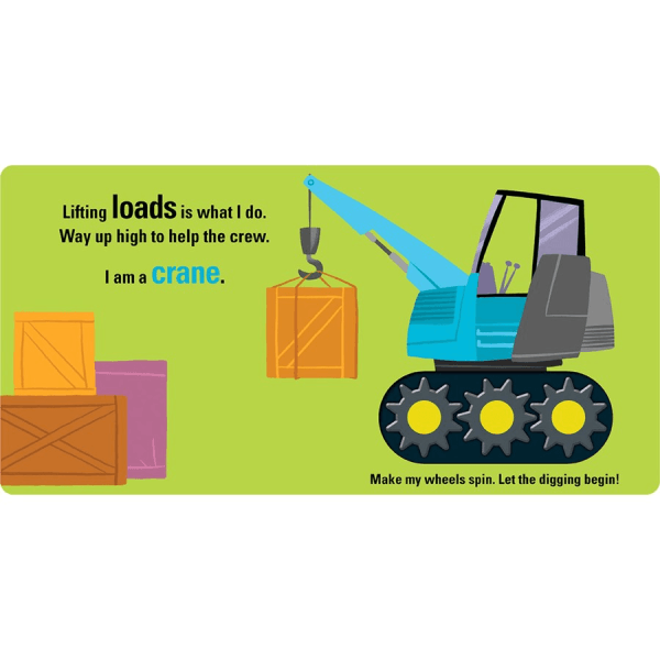 Busy diggers board book | Bambino Eco Toys Busy diggers board book