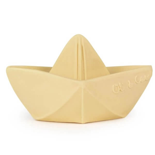 Oli and carol origami natural rubber boats bath toys Vanilla