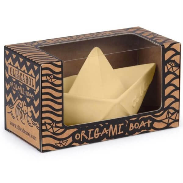 Oli and carol origami natural rubber boats bath toys Vanilla