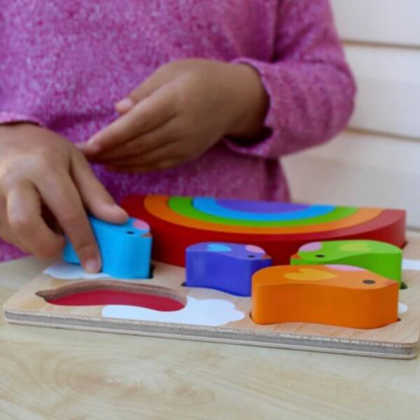 Kc puzzles birds and rainbow wooden puzzle | Bambino Eco Toys Kc puzzles birds and rainbow wooden puzzle