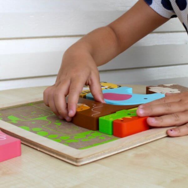 Kc puzzles wild animals chunky wooden puzzle | Bambino Eco Toys Kc puzzles wild animals chunky wooden puzzle
