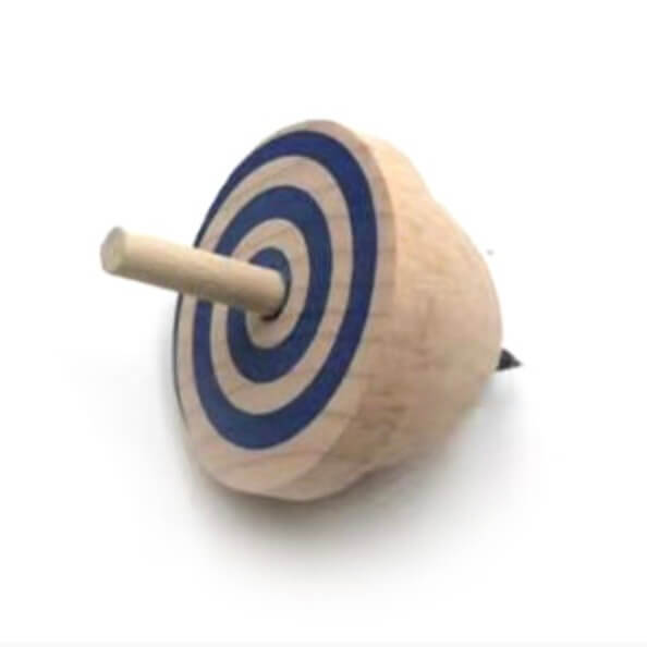 Spinning wooden pencil drawing top