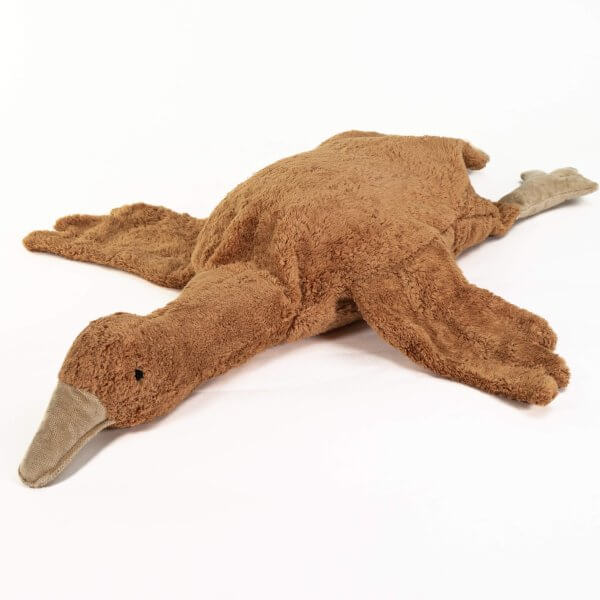 Senger Cuddly Animal large RUST goose with heat and cool pack | Bambino Eco Toys Senger Cuddly Animal large RUST goose with heat and cool pack