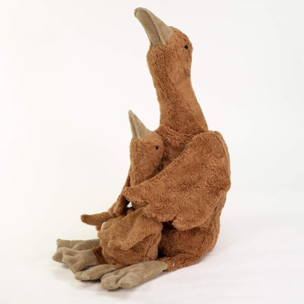 Senger Cuddly Animal large RUST goose with heat and cool pack | Bambino Eco Toys Senger Cuddly Animal large RUST goose with heat and cool pack