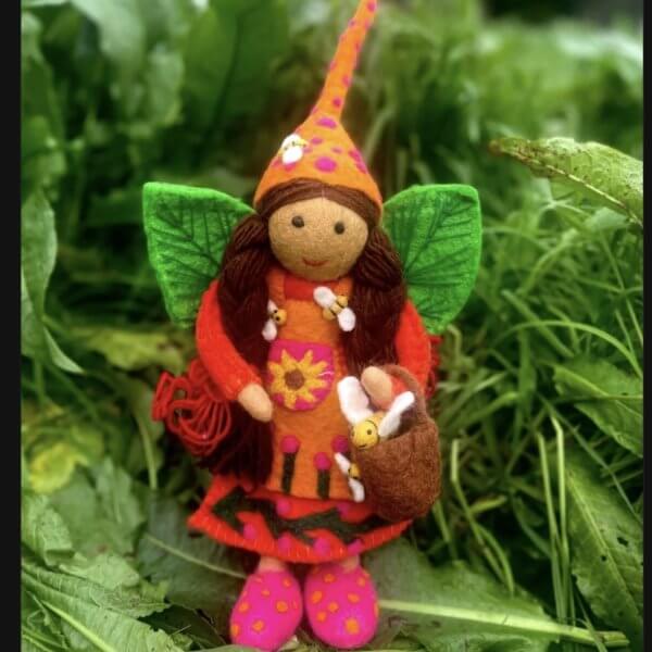 Solstice fairy of the forest felt
