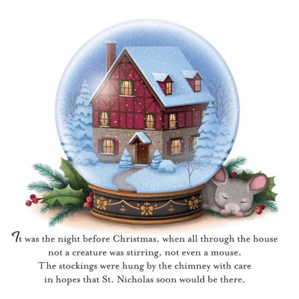 It was the night before christmas padded board book | Bambino Eco Toys It was the night before christmas padded board book