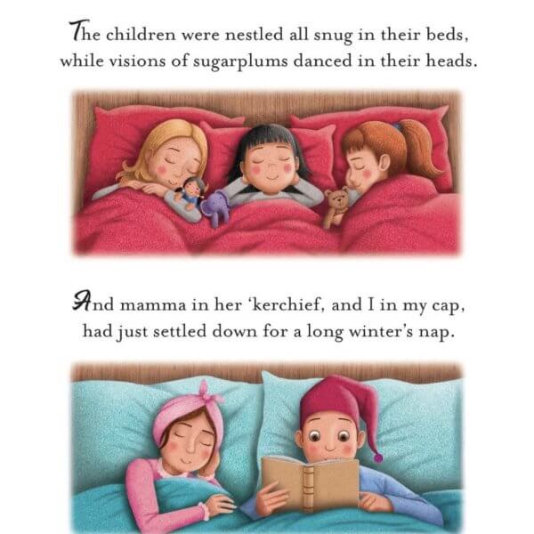 It was the night before christmas padded board book | Bambino Eco Toys It was the night before christmas padded board book