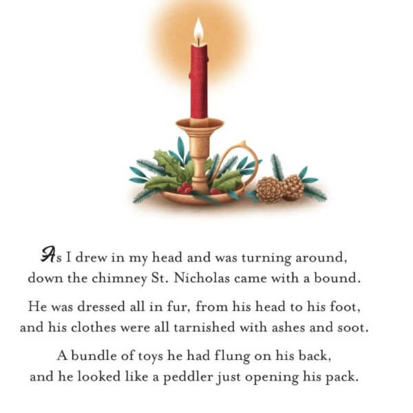 It was the night before christmas padded board book | Bambino Eco Toys It was the night before christmas padded board book