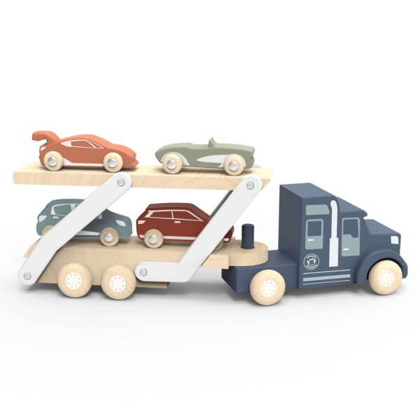 Speedy Monkey wooden car and truck transporter