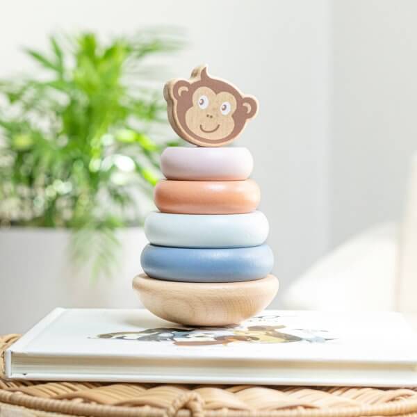 Speedy monkey roly poly stacker stacking toy