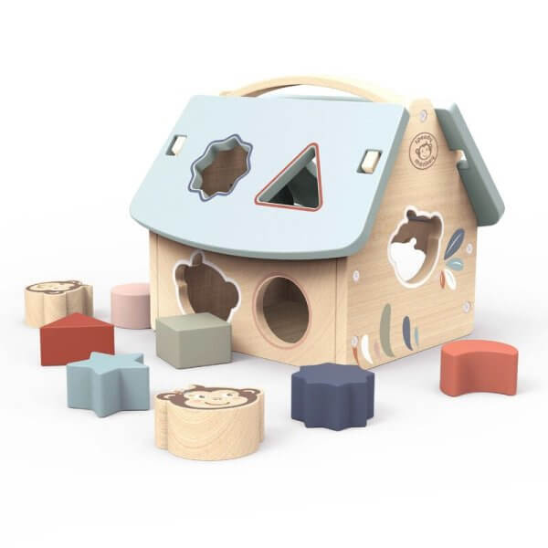 Speedy monkey house wooden shape sorter
