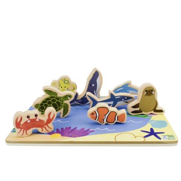 Chunky wooden sea life ocean puzzle